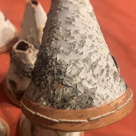 Authentic Indian Handmade Birch Tee Pee / Cone / Shade/ Crafts  set of 9 - Picture 5 of 7